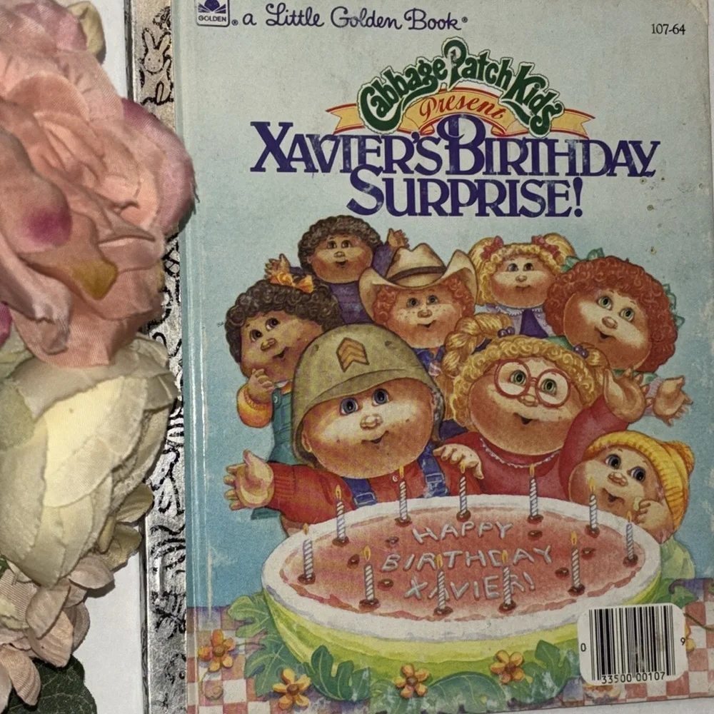 Cabbage Patch Kids Little Golden Book Xavier's Birthday Surprise! 1987 Vintage
